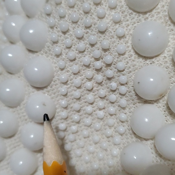 Hand Bag Faux Pearls Clutch Mini Bag in Cream - Picture 15 of 17